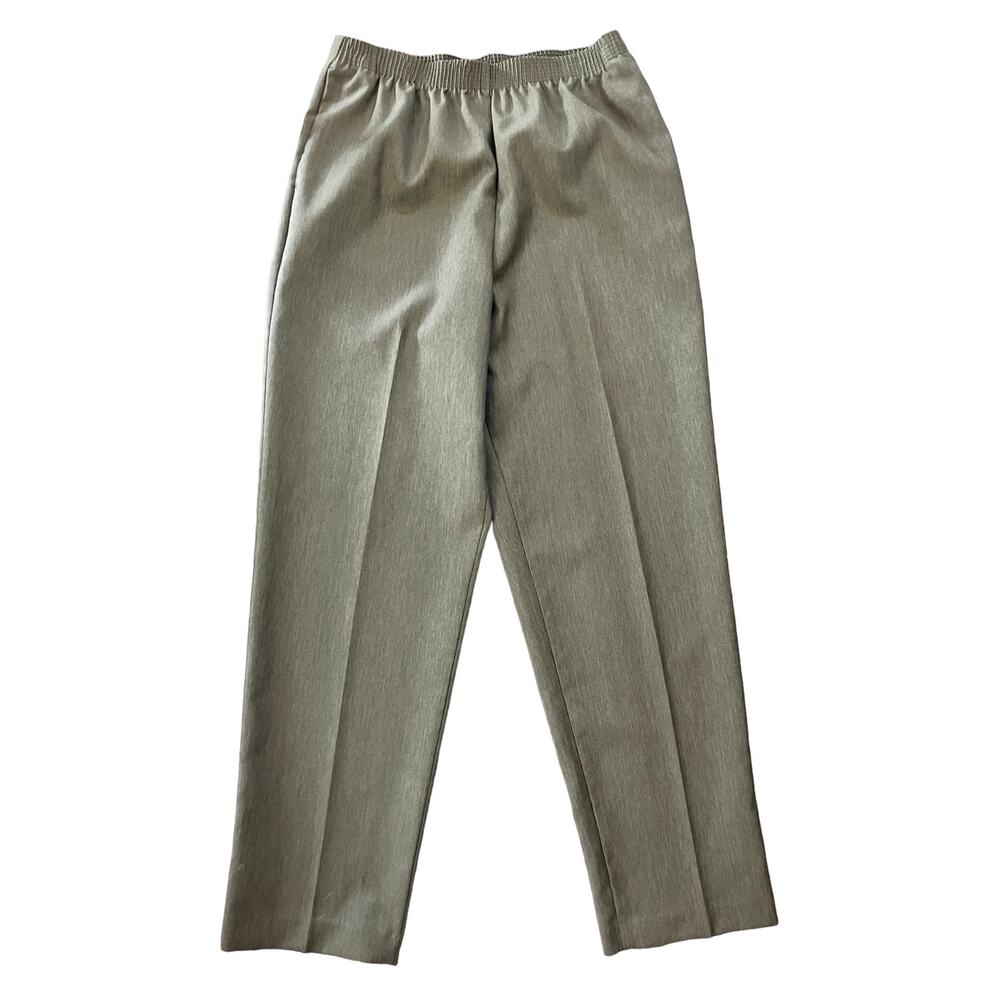 Allison Daley Women's Dark Green Elastic Waist Pants Career 100% Polyester SZ 14